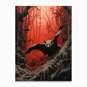 Ghost Faced Bat Flying 6 Canvas Print