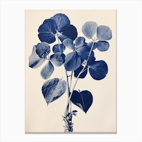 Blue Botanical Hydrangea 3 Canvas Print