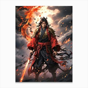 Ronin Samurai warrior win the battle Canvas Print