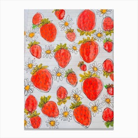 Strawberry Sketch 1 Canvas Print