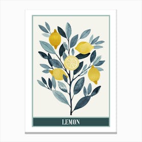 Lemon Tree Flat Illustration 1 Poster Canvas Print