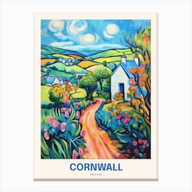 Cornwall England Uk Travel Poster Canvas Print