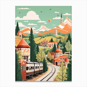 Bulgaria 2 Travel Illustration Canvas Print