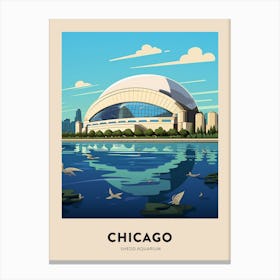 Shedd Aquarium 2 Chicago Travel Poster Canvas Print