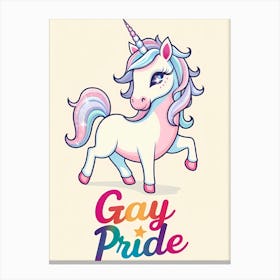 Radiant Pride II The Unicorn of Diversity Gay Pride Canvas Print