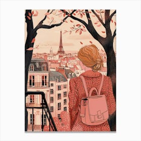 woman in Paris Canvas Print