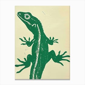 Forest Green Moorish Gecko Bold Block 1 Canvas Print