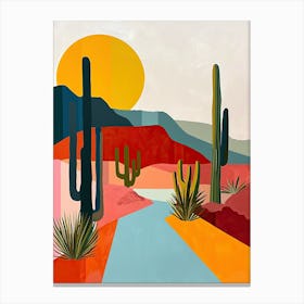 Cactus Desert, Mexico, Boho, Minimalism Canvas Print