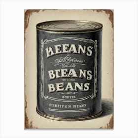 Beans Kitchen Wall Art  Canvas Print