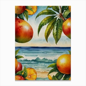 Mangoes On The Beach Canvas Print