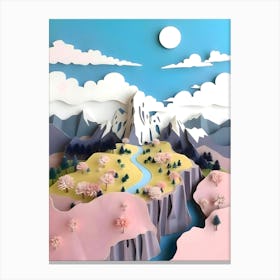 Assemblage Pastel Valley Canvas Print