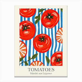 Marche Aux Legumes Tomatoes Summer Illustration 5 Canvas Print