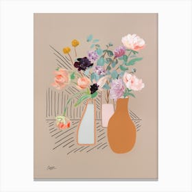 Mila Playful Flowers Canvas Print