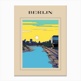 Minimal Design Style Of Berlin, Germany 4 Poster Canvas Print