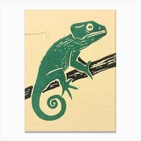 Chameleon Bold Block 4 Canvas Print