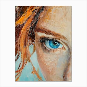 Female Blue Eye Canvas Print