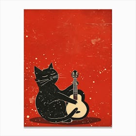 Cat Playing Guitar 4 Canvas Print