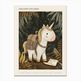Explorer Unicorn Muted Pastels 1 Poster Canvas Print