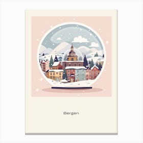 Bergen Norway 2 Snowglobe Poster Canvas Print