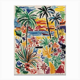 Palm Trees In The Garden Canvas Print