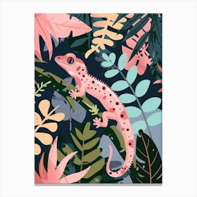 Malaysian Cat Gecko Abstract Modern Illustration 3 Canvas Print