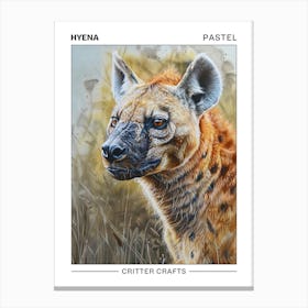 Hyena Pastel Watercolour 3 Poster Canvas Print