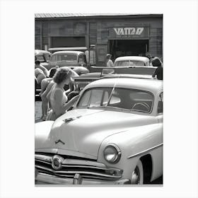50's Style Community Car Wash Reimagined - Hall-O-Gram Creations 9 Canvas Print