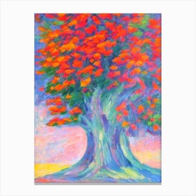 Dawn Redwood tree Abstract Block Colour Canvas Print