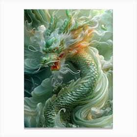 Dragon In The Water Canvas Print