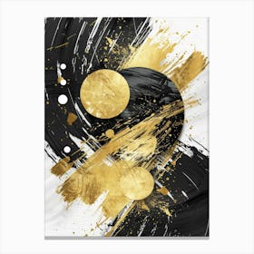 Abstract Gold And Black Canvas Print 4 Canvas Print