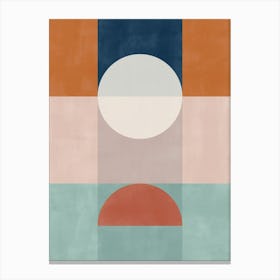 Geometric Terracotta Navy No.2 Canvas Print