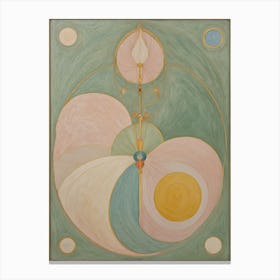 Abstract Circles in Pastel Canvas Print