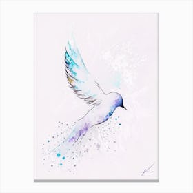 Dove Of Peace Symbol 1 Minimal Watercolour Canvas Print