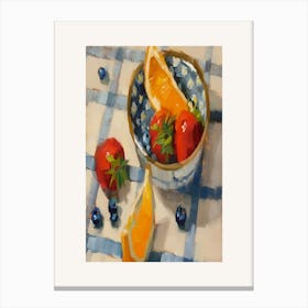 Oranges And Blueberries 1 Canvas Print