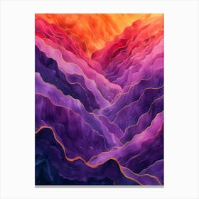 Abstract Mountain Landscape Canvas Print