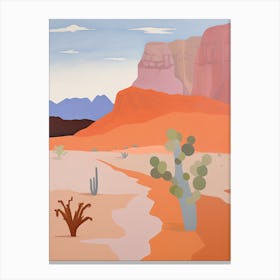 Chihuahuan Desert   North America (Mexico And United States), Contemporary Abstract Illustration 1 Canvas Print