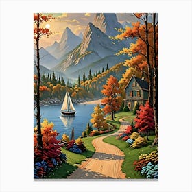 Sailor'S Cottage Canvas Print