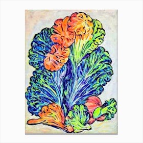Escarole 2 Fauvist vegetable Canvas Print