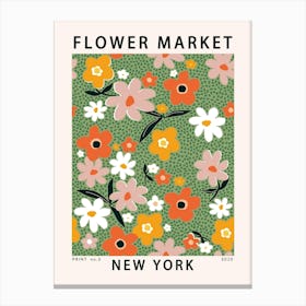 New York Flower Market Art Print Canvas Print