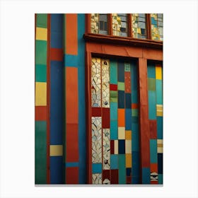 Colorful Tiled Building Canvas Print