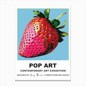 Poster Big Strawberry Pop Art 3 Canvas Print