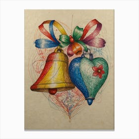 Bells And Hearts Canvas Print