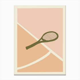 Retro Tennis Print Canvas Print