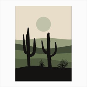 Cactus In The Desert 27 Canvas Print