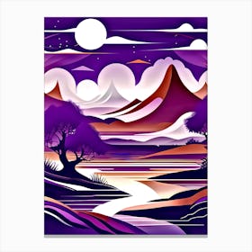 Purple Landscape 2 Canvas Print