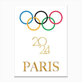 Paris 2024 Olympics logo is a sophisticated and distinctive work of art. Decorate the place as you wish.10 Canvas Print