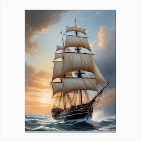 Sailing Ship Painting (20) Canvas Print