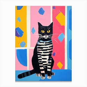 Striped Cat 4 Canvas Print