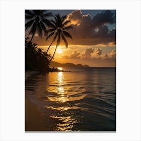 Sunset On The Beach 8 Canvas Print