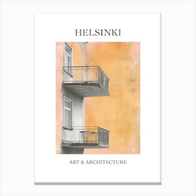 Helsinki Travel And Architecture Poster 1 Canvas Print